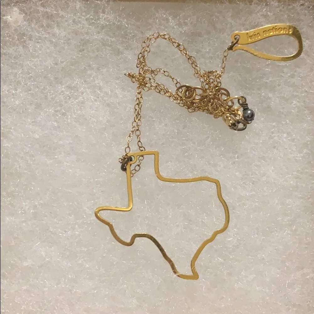 Texas outline necklace by Kris Nations